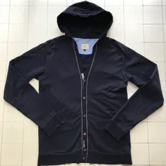 ト2412-②-3274 ビューティーアンドユース　ユナイテッドアローズ　フーディカーディガン　ネイビー　Ｍ