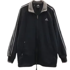 adidas アディダス トレーニング トラックジャケット L 黒 ジャージ 3ライン メンズ 古着