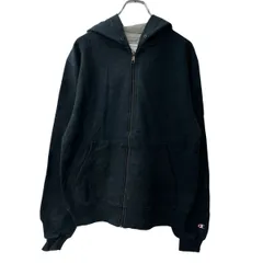 Champion ロゴスウェット パーカー S ブラック チャンピオン フーディー ジップアップ カットソー シンプル 古着卸 アメリカ仕入 a709-5519