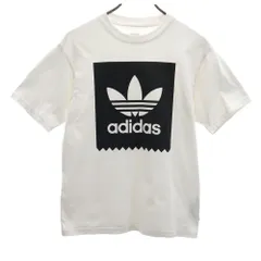 アディダス トレフォイルロゴ プリント 半袖 Tシャツ S ホワイト系 adidas メンズ