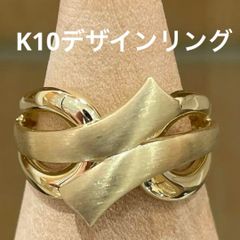 K18 デザインリング サイズ12号 7.68g 18金 ボリューム 幅広 - メルカリ