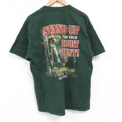 L/古着 半袖 ビンテージ Tシャツ メンズ 00s ハンター コットン クルーネック 緑 グリーン 25jun06 中古