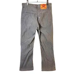70s80sUSA製Levi'sリーバイス517 1555コーデュロイパンツ灰色グレー42TALON42タロンジップ白タブホワイトタブvintageヴィンテージ40709