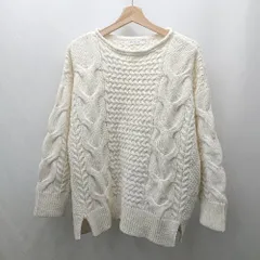 ◇ ⊇ AMERICAN HOLIC アメリカン ホリック 無地 長袖 ニットセーター サイズM ベージュ系 レディース E  【1506230029488】