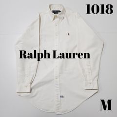 Ralph Lauren　ラルフローレン　長袖シャツ　白シャツ　ロゴ刺繍
