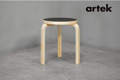 【Stool 60 スツール 60】3本脚 アルヴァ・アアルト artek(アルテック) ブラックリノリウム  009-4