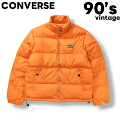 90sヴィンテージ コンバース CONVERSE 肉厚 ビッグシルエット ダウンジャケット アウター L オレンジ メンズ