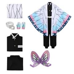 鬼滅の刃 コスプレ衣装 胡蝶しのぶ 子供用 大人用 cosplay 誕生日 プレゼント ハロウィン 祭り 文化祭 写真 アニメ イベント 110cm-160cm S-3XL