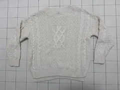 ハ2501-6-3588 ロペピクニック　ROPE' PICNIC　ケーブルニット　白　38