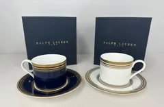 【未使用品】RALPH LAUREN ラルフローレン カップ&ソーサー ペア 2個セット (2506061)