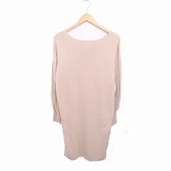 プラステ PLST ワンピース ニット ロング プルオーバー 無地 シンプル 長袖 M ベージュ 薄茶 /TT33