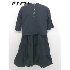 ◇ JUNOAH ジュノア ティアード ワンピース トップス アンサンブル サイズM ブラック レディース 【中古】 【1105310001194】
