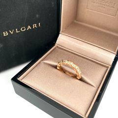 【鑑定済み】正規品 BVLGARI ブルガリ セルペンティ ヴァイパー 349706 ダイヤモンド リング Au750 PG #46 K18PG