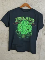 IRELAND Tシャツ スネーク 古着 ヴィンテージ ブラック メンズ used F-NEW395
