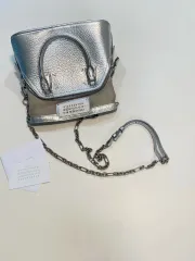 メゾン Maison Margiela(メゾン マルジェラ) 5AC シルバー ナノ チェーンショルダーバッグ/ミニバッグ トートバッグ/送料無料