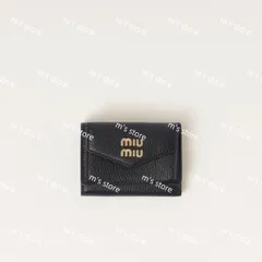 【正規品 美品】miumiu ヴィッテロダイノレザー 三つ折り財布 ブラック ミュウミュウ Miu Miu MIUMIU 三つ折り財布 5MH021 ADT7 ヴィッ