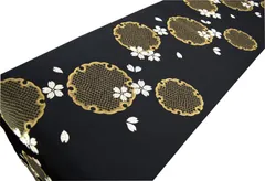 ︎◼︎C1132◼︎高級袋帯 正絹 花菱 立涌 金糸テーブルランナー(〜270cm)