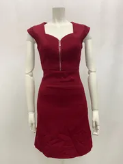 964 JEWELS ジュエルズ　キャバクラ　ドレス　ワッフル素材　ジップ　タイト　ミニ　キャバドレス　S