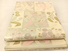 逸品 唐織 能衣唐草文 正絹六通柄袋帯 古典柄 花菱蔓唐花 金糸 訪問着 帯締付 平和屋着物◎六通柄袋帯 唐織 花蝶文 金糸 正絹 逸品 CAAL6406qv