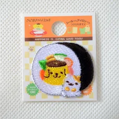 ワッペン アイロン ブランド アップリケ サンリオ ポムポムプリン お寿司やさん ミニ S01Y2854 ガチャガチャ レトロ
