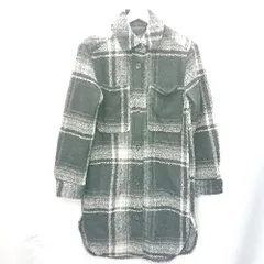 ■ Gap チェック柄 長袖 コート サイズXXS ブラック ベージュ レディース E  【1407180032989】