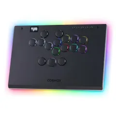 レバーレスアーケードスティックゲームコントローラー:Haute42MUltra大型でスリムなアルミニウム合金テンプレート-16キーCrystalロープロファイルスイッチ-PC/PS4/PS3/Switch用のカスタム