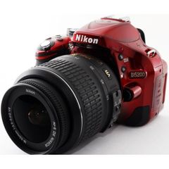 ニコン デジタル一眼 Nikon D5200 レンズキット レッド 中古 新品SDカード付き 届いてすぐに使える 美品 付属品充実