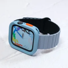 Apple Watch ケース バンド セット ライトブルーケース グレーバンド