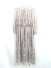 ◇ Θ any SiS エニィスィス 花柄 半袖 膝下丈 ワンピース サイズ1 ライトブラウン系 レディース E  【1503060043615】