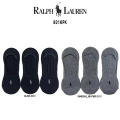 POLO RALPH LAUREN(ポロ ラルフローレン)メンズ ショート ソックス 3足セット ロゴ フットカバー カジュアル 男性用 靴下 Non-Slip Heel 8316PK