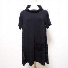 新品】スーパービューティー胸元×パフ袖レース切替チュニックTシャツ44