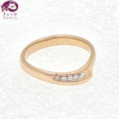 TIFFANY＆Co. ティファニー オープン ハート バンドリング 約10号 K18RG 750 ローズゴールド ダイヤモンド５石 3.2g 箱 ケース 現行品