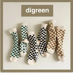 digreen 靴下 3足セット チェッカー柄 韓国 キッズ