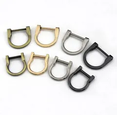 Dカン バックル D型カン リング ネジ式 装飾 パーツ 手作り もち手 バッグ 手芸 交換用 金具 DIY 補修 修理 シルバー ハンドメイド リメイク レザークラフト キーリング 鍵 車 バイク キーホルダー