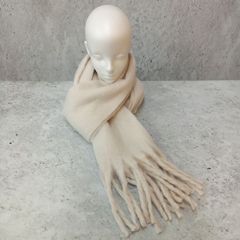 moment+ モーメントプラス マフラー 大きめ 無地 フリンジ ストール ペールピンク Fサイズ ◎、◇〇