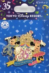 【中古】バッジ・ピンズ ミッキー＆ミニー/シンデレラ城 ピンバッジ 「東京ディズニーリゾート35周年 Happiest Celebration!」 東京ディズニーリゾート限定