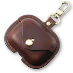 【特価商品】airpods pro 2 レザーケース レザー イヤホン proケース 革 本革 おしゃれ エアポッツ エアポッズ フック付き カバー ワイヤレス充電 イヤホンカバー エアーポッツ (ダークブラウン)