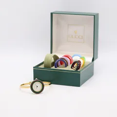 動作未確認グッチチェンジベゼルクォーツベゼル5個付箱説保