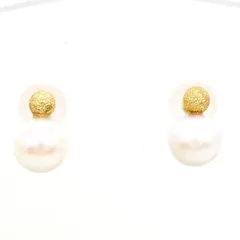 K18YG ピアス パール 総重量約0.7g
