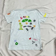 【美品】birdogバードック手刺繍Tシャツ-PEACE- カラフル刺繍Tシャツ 美品】birdogバードック手刺繍Tシャツ-PEACE- カラフル刺繍T