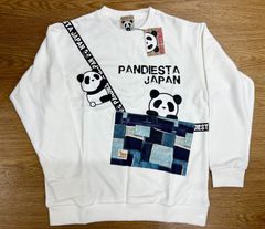No.105.PANDIESTA  JAPAN  パンディエスタジャパン/ポケット付きプリント/スウェット/ホワイト/Mサイズ/新品未使用/訳あり