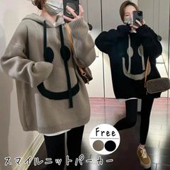 ニットトレーナー ニットパーカー セーター レディース パーカ パーカー トップス ニット プルオーバー 長袖 帽子付 かわいい 可愛い きれ