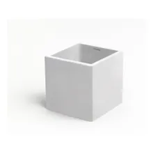 新品 Greenship 植木鉢 プランター スクエア型 排水穴ありキャップ付き エコ素材（樹脂＆石粉） 厚目で丈夫 取り扱いしやすい コンクリート調 屋外・室内兼用 鉢カバー 小型 （白灰色 15*15*15cm）