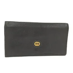 GUCCI グッチ 長財布 インターロッキングG 二つ折り ブラック