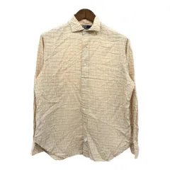 90年代 Polo by Ralph Lauren ポロ ラルフローレン 長袖シャツ チェック イエロー (メンズ 16) 中古 古着 R0320