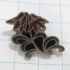 クロユリ 高山植物 観光 旅行 記念 山バッジ ピンバッジ PINS ピンズ M30562