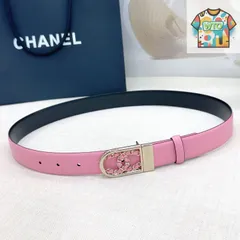 【今日特価】Chanel ダブルフェイスレザーベルト-1