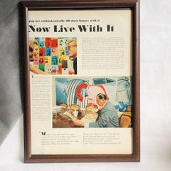 『 新しい生活スタイル 』ビンテージ広告　60年代　フレーム付ポスター　当時物