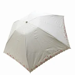 ランバン LANVIN COLLECTION 折り畳み傘 日傘 雨傘 晴雨兼用 花柄 白 ホワイト系 0608