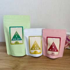 三角ティーバッグ 深蒸し緑茶20個入、玄米茶10個入、和紅茶10個入 ３点セット